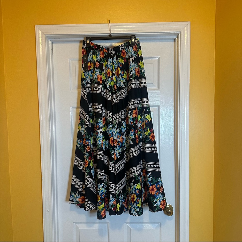 Vibrant Floral A-Line Skirt